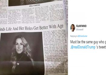 A Newspaper made a typo mistake on headline ‘Julia Robert Holes getting better with age’ and people are getting best of it on twitter